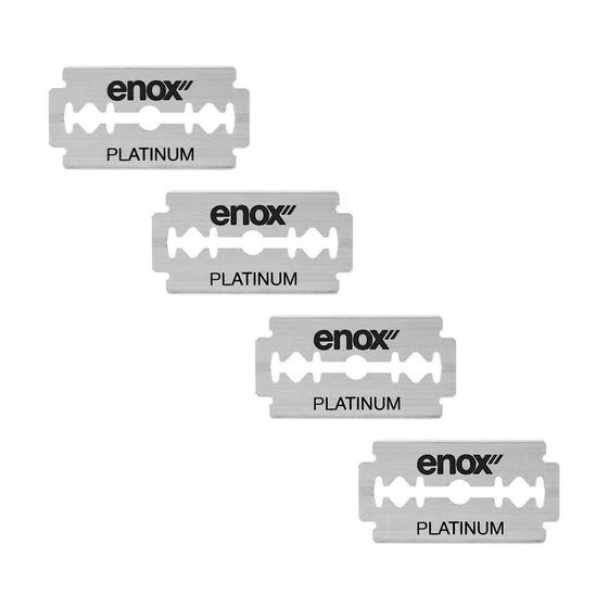 Imagem de Lâminas de Barbear 4un Duplo Fio Aço Inox Enox Platinum