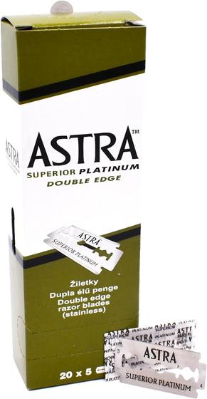 Imagem de Lâminas de Barbear Astra Platinum Dupla Face - Pacote com 100 Unidades