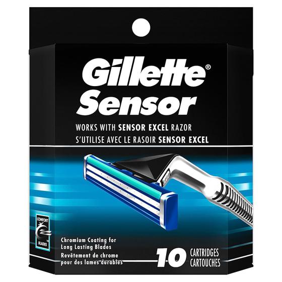 Imagem de Lâminas de Barbear Gillette Sensor Men 10 Refils