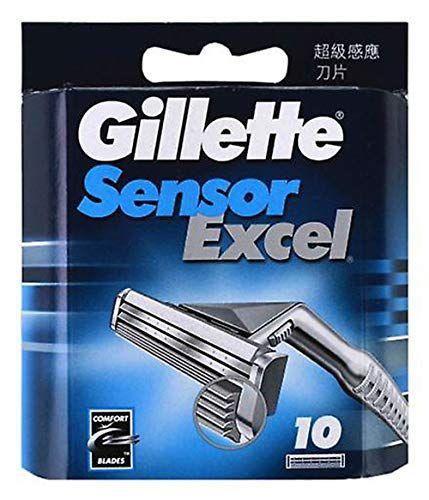 Lâminas de barbear sensíveis Gillette Sensor Excel - 10 unidades Menor preço em Lâminas de barbear sensíveis Gillette Sensor Excel - 10 unidades