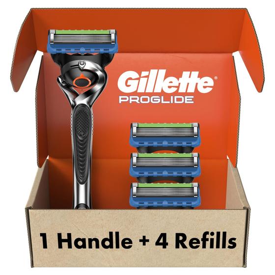 Imagem de Lâminas Gillette ProGlide com 4 Refis - Proteção Avançada