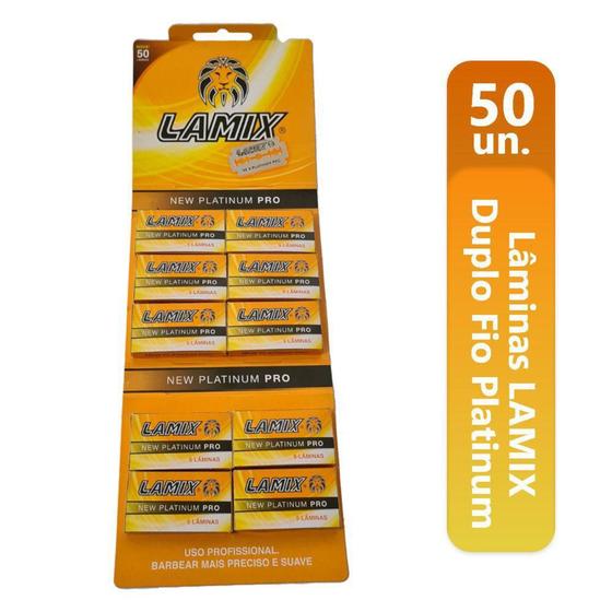 Imagem de Lâminas LAMIX Duplo Fio Platinum Pro 50 Unidades