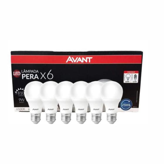 Imagem de Lamp led pera 6500k-200-9w pack6 avant