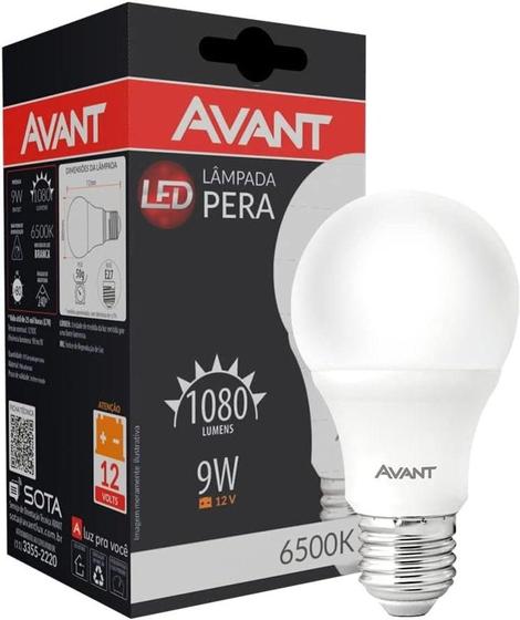 Imagem de Lâmpada 12v led 9w pera 6500k avant