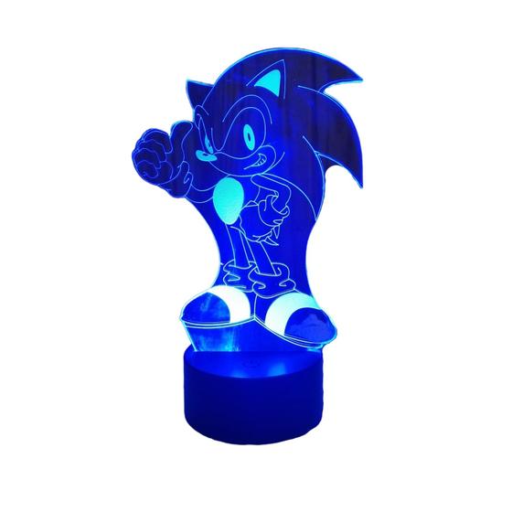 Imagem de Lâmpada 3D Hedgehog com Sensor de Toque e 7 Cores LED