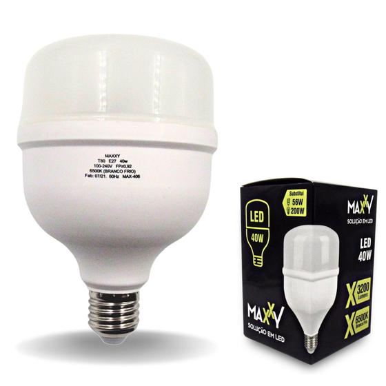 Imagem de Lâmpada 40W LED Bulbo Bivolt 110v 220v Branco Frio 6500k Luz Branca Soquete E27