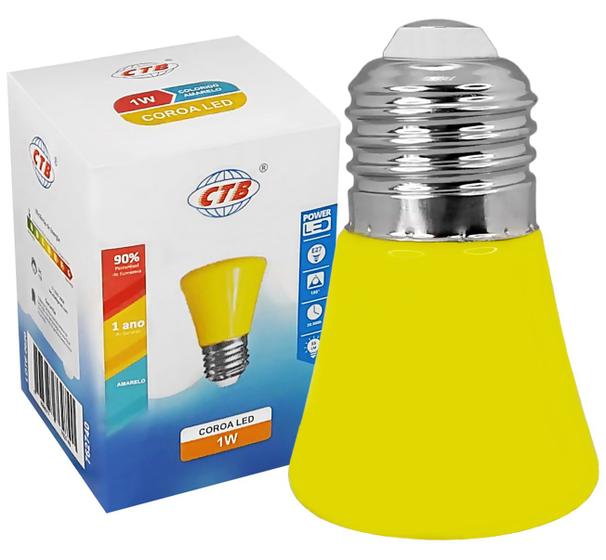 Imagem de Lâmpada Amarela Led Mini Bulbo T44 1W 127V E27 Ip44