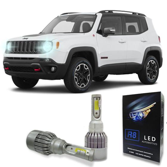 Cornici Fari Stile Angry Bird Per Jeep Renegade 2019-2021 - Nero, Facili Da Installare