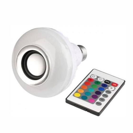 Imagem de Lâmpada Bluetooth De Led Caixa De Som Com Controle 12W Rgb