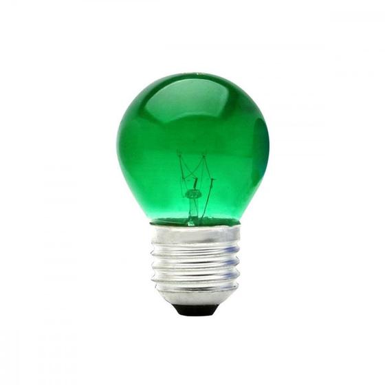 Imagem de Lampada Bolinha Brasfort 15Wx127V Verde  8484 ./ Kit Com 25