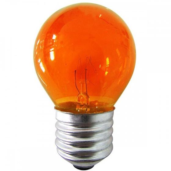 Imagem de Lampada Bolinha Brasfort 15Wx220V Laranja 8490 - Kit C/25