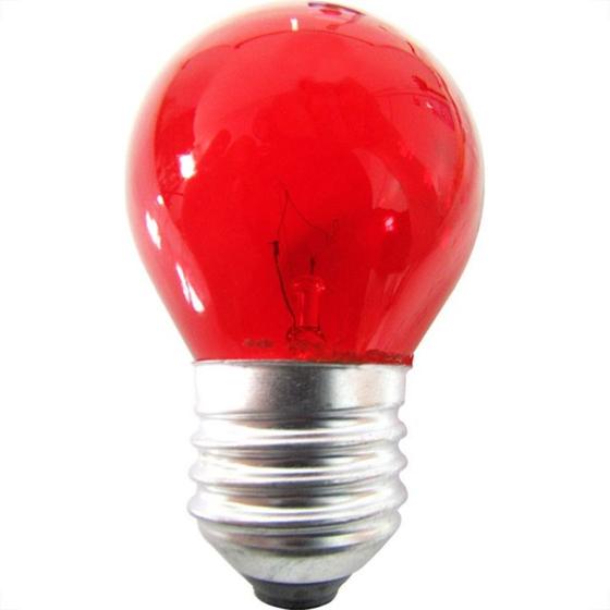 Imagem de Lampada Bolinha Brasfort 15Wx220V Vermelha 8493 - Kit C/25