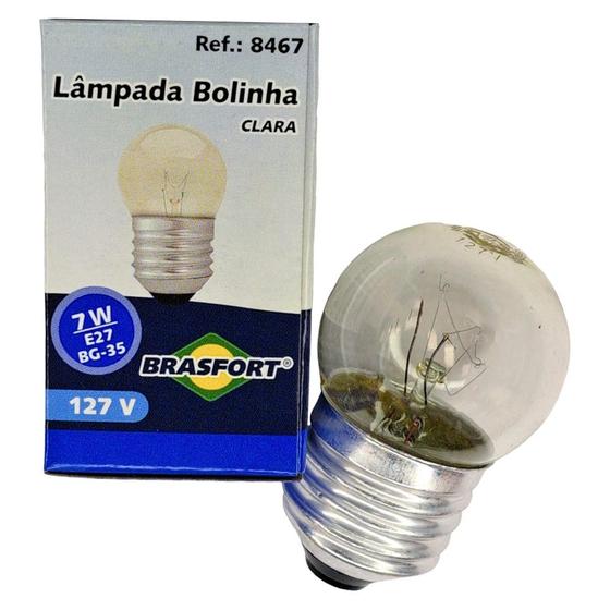 Imagem de Lampada Bolinha Brasfort 7Wx127V. Clara - Kit C/25 Peças