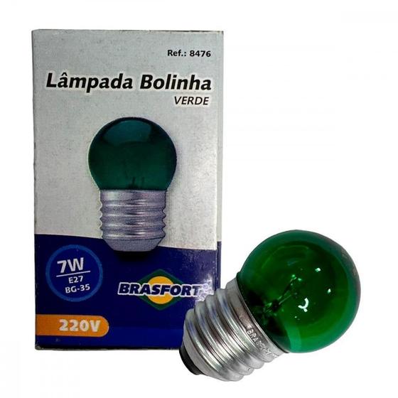 Imagem de Lampada Bolinha Brasfort 7Wx220V. Verde ./ Kit Com 25 Peças