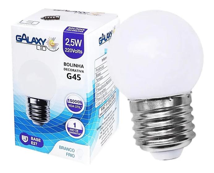 Imagem de Lâmpada Bolinha Led G45 2,5W 220V Branco Frio E27