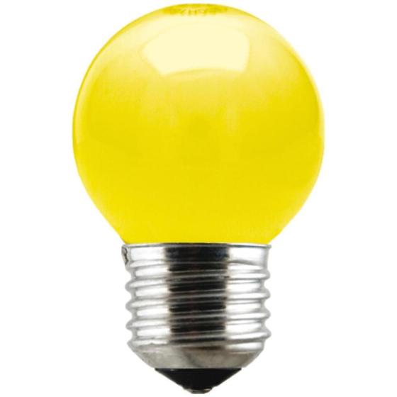 Lâmpada Bolinha Taschibra Amarela 15W 220V Menor preço em Lâmpada Bolinha Taschibra Amarela 15W 220V