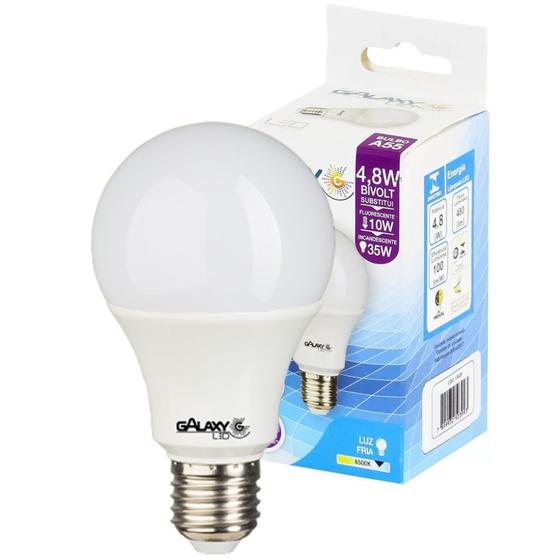 Imagem de Lâmpada Bulbo E27 LED 4,8W 6500K Branca Galaxy