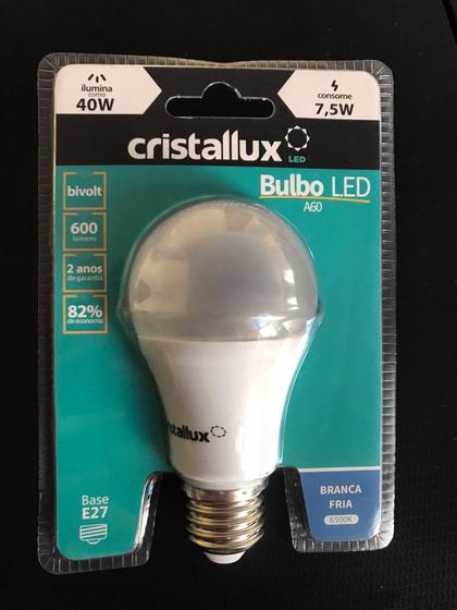 Imagem de Lâmpada Bulbo Led 7,5w 6500k - Cristallux