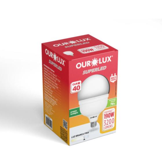 Imagem de Lampada Bulbo Superled 190W Bivolt Branca Fria Alta Potência Ourolux - OURO LUX