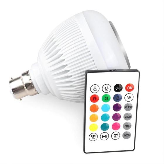 Imagem de Lâmpada Caixa De Som Bluetooth Luz Led Rgb Controle Remoto