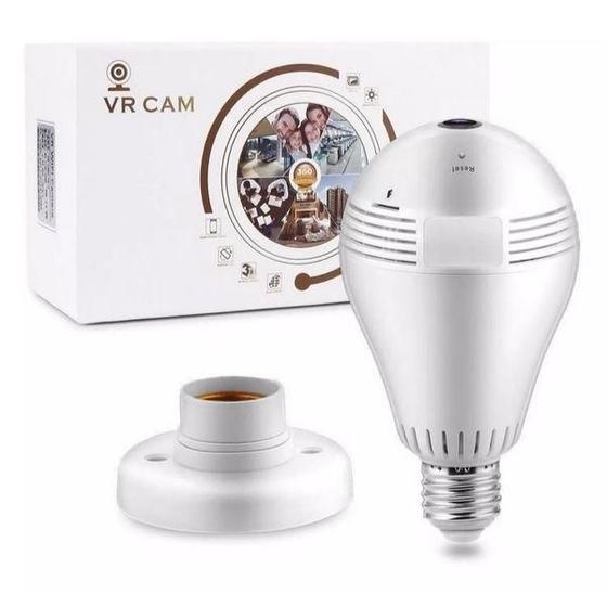 Imagem de lâmpada câmera Monitoração Celular 3D Wifi V380 Cam