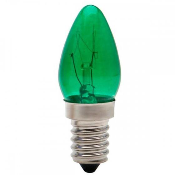 Imagem de Lampada Chupeta Brasfort 07Wx127 Verde E14 8498 - Kit C/25