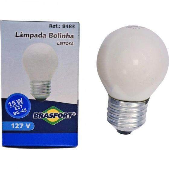 Imagem de Lampada Colorida Brasfort 15Wx127V. Leitosa - Kit C/25 Pecas