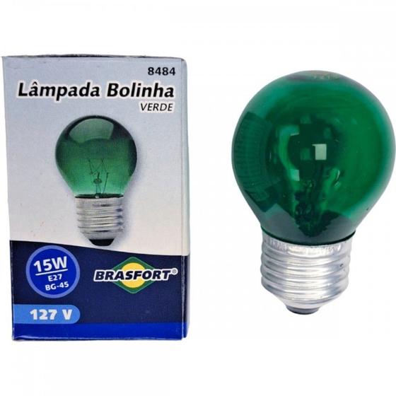 Imagem de Lampada Colorida Brasfort 15Wx127V. Verde - Kit C/25 Pecas