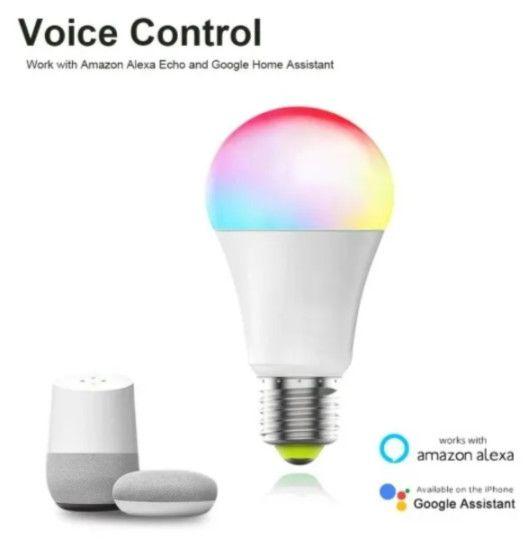 Lâmpada Colorida Inteligente Wifi Smart RGB 12w Alexa Google Menor preço em Lâmpada Colorida Inteligente Wifi Smart RGB 12w Alexa Google