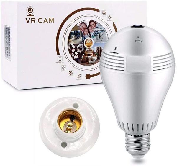 Lâmpada com Câmera de Segurança Espiã Oculta IP Wi-Fi Sem Fio VRCAM Menor preço em Lâmpada com Câmera de Segurança Espiã Oculta IP Wi-Fi Sem Fio VRCAM