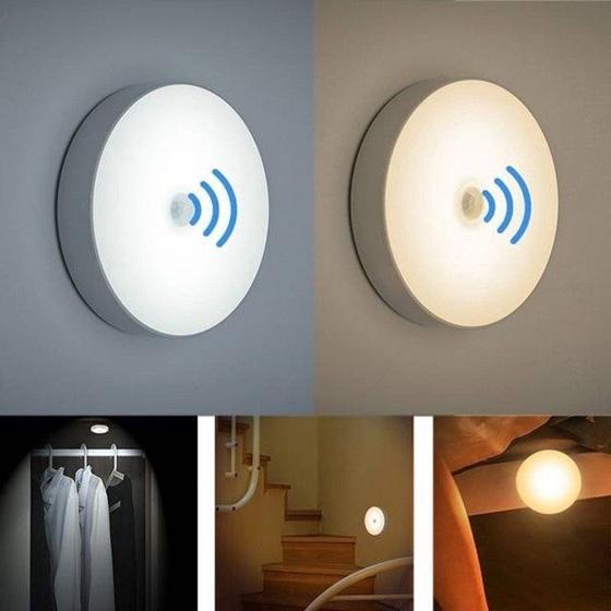 Imagem de Lâmpada Com Sensor De Presença De Led Para Escadas USB Recarregável Bateria Duradoura