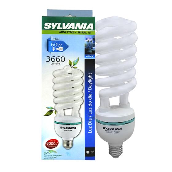 Imagem de Lâmpada compacta espiral ho    60w 220v 6500k(branco frio)e27 