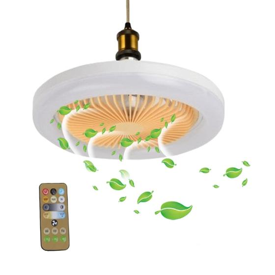 Imagem de Lâmpada de Led  com Ventilador de Teto 36W Luzes Led Integrada E27 Remote C/ Temporizador Bivolt