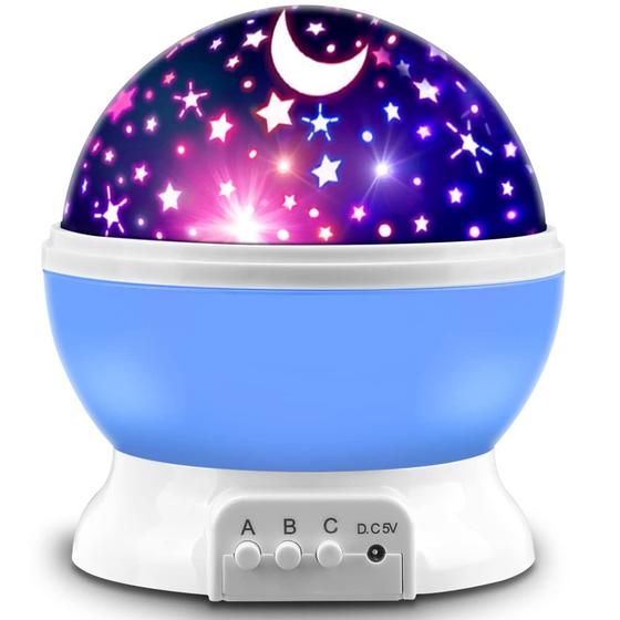 Imagem de Lâmpada de luz noturna MOKOQI Star Projector para quarto infantil azul