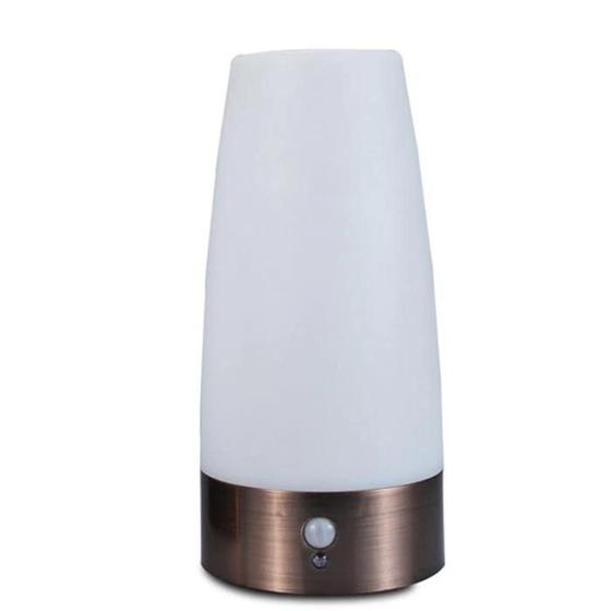 Imagem de Lâmpada de Mesa LED com Sensor de Movimento PIR - Luz Noturna com Bateria Recarregável