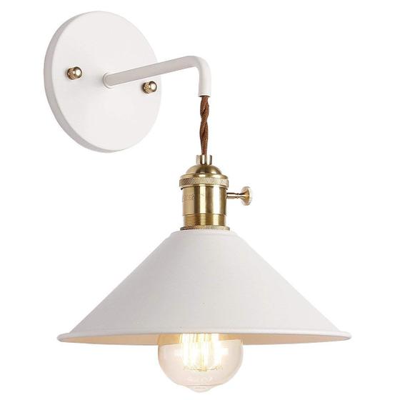 Imagem de Lâmpada de Parede Arandela iYoee - Estilo Macaron Branco - E26 com Interruptor