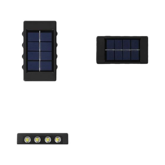 Imagem de Lâmpada de Parede Solar com LED - À Prova D'Água para Jardim, Quintal e Varanda