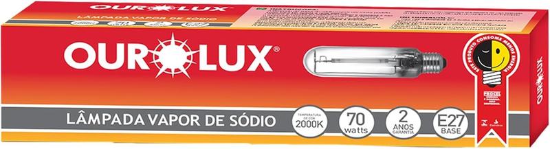 Imagem de Lâmpada de Sódio Tubular E27 70W 2000K OUROLUX