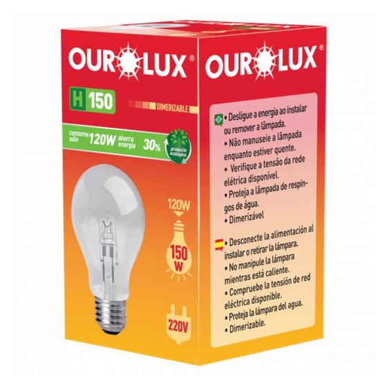 Imagem de LAMPADA ECO HALOGENA CLARA H150 120W 220V c 10 unid - OUROLUX