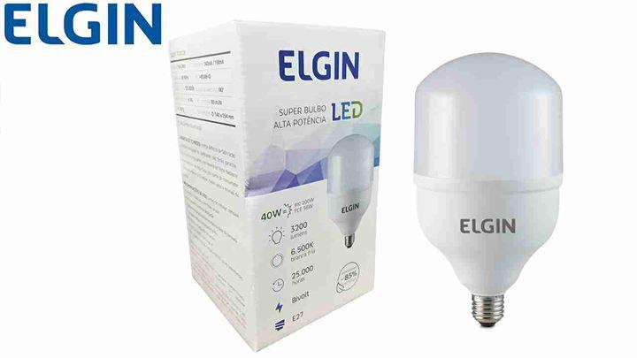 Lâmpada Elgin Led Super Bulbo Luz Fria 6500k 40w Bivolt Menor preço em Lâmpada Elgin Led Super Bulbo Luz Fria 6500k 40w Bivolt