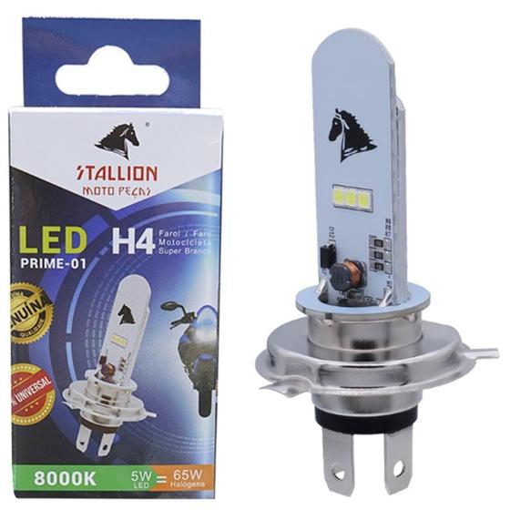 Imagem de Lampada Farol Led H4 Moto  8000k Super Branca