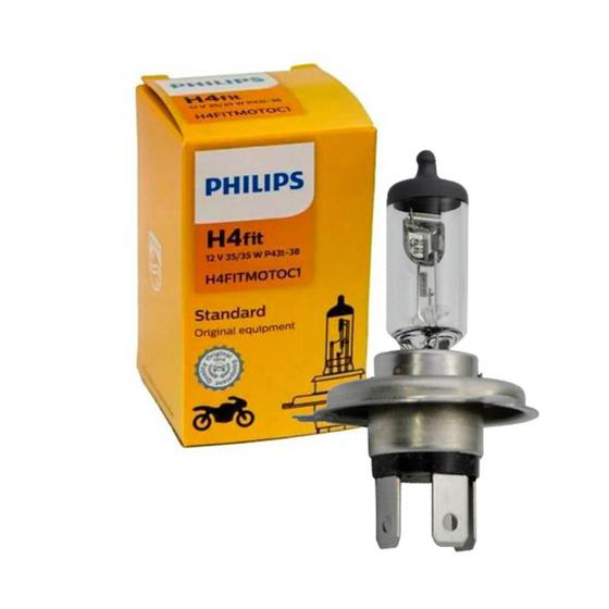 Lampada Farol Philips H4 Fit 12v 35/35w Menor preço em Lampada Farol Philips H4 Fit 12v 35/35w