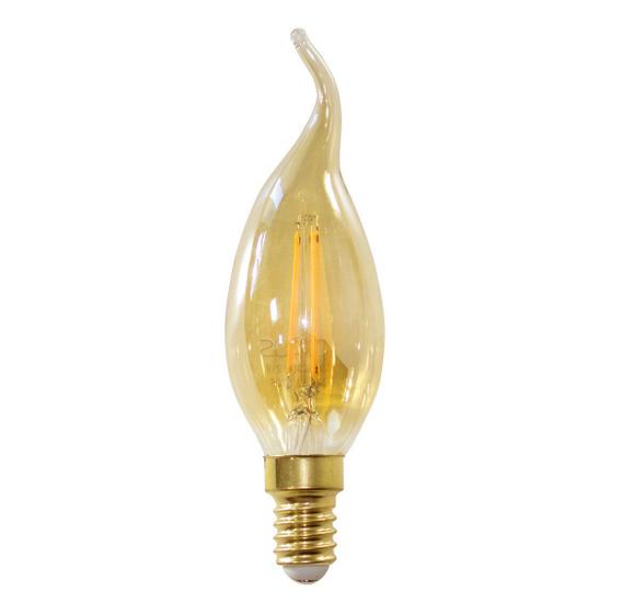Lâmpada Filamento Led Vela Chama Ambar 2200k St428 Menor preço em Lâmpada Filamento Led Vela Chama Ambar 2200k St428