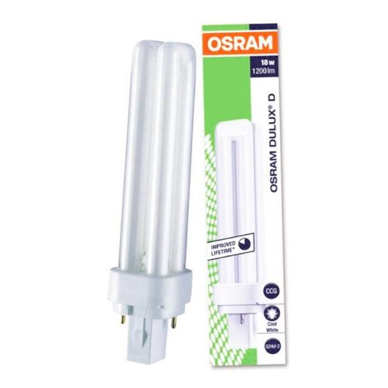 Lâmpada Fluorescente Compacta DULUX D 18W Branca 840 2 Pinos Bivolt Osram Menor preço em Lâmpada Fluorescente Compacta DULUX D 18W Branca 840 2 Pinos Bivolt Osram