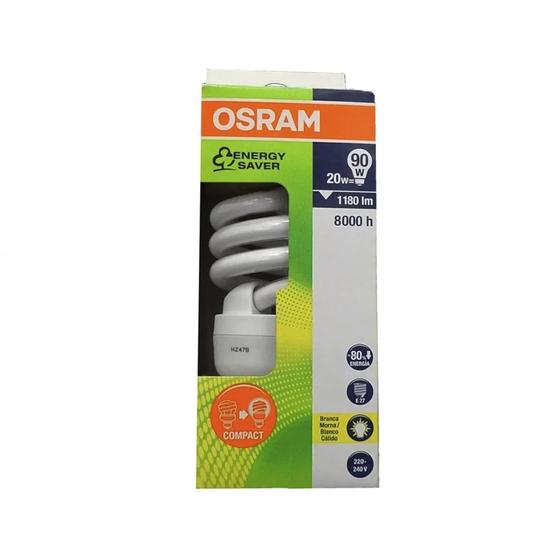 Lâmpada fluorescente compacta espiral 20w 220v 840 - osram cx c/4 Menor preço em Lâmpada fluorescente compacta espiral 20w 220v 840 - osram cx c/4