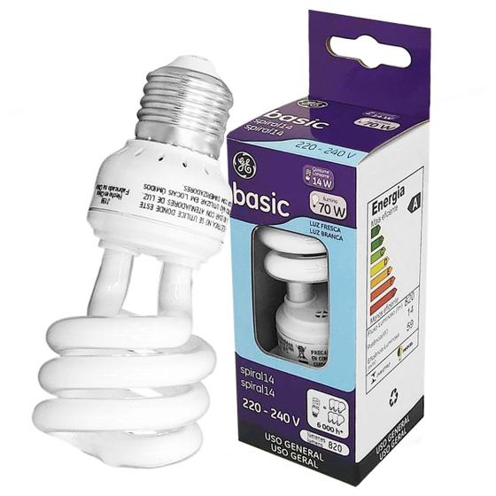 Imagem de Lâmpada Fluorescente Espiral 14W 220V E27 Branco Neutro