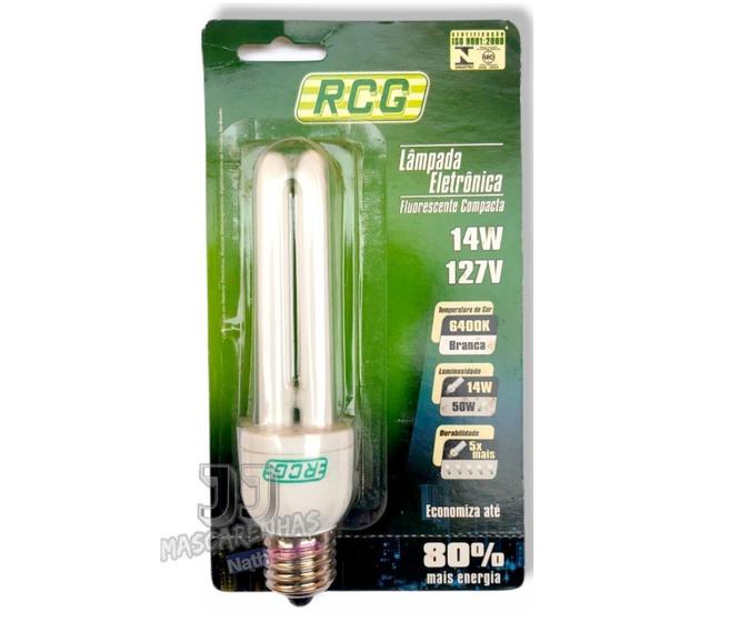 Imagem de Lampada Fluorescente Rcg Luz Branca Nova 127v 14w 6400k