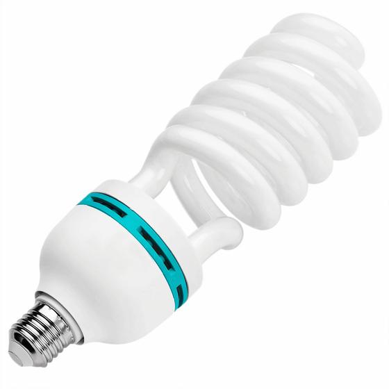 Lâmpada Fluorescente Tricool Espiral 135W para Iluminação Fotográfica ...