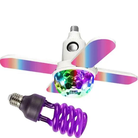 Imagem de Lâmpada Globo Colorido LED RGB e Caixa de SOM Com Lâmpada NEON