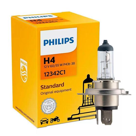 Lâmpada H4 Philips Halógena Standard 12v 60/55w Original Menor preço em Lâmpada H4 Philips Halógena Standard 12v 60/55w Original